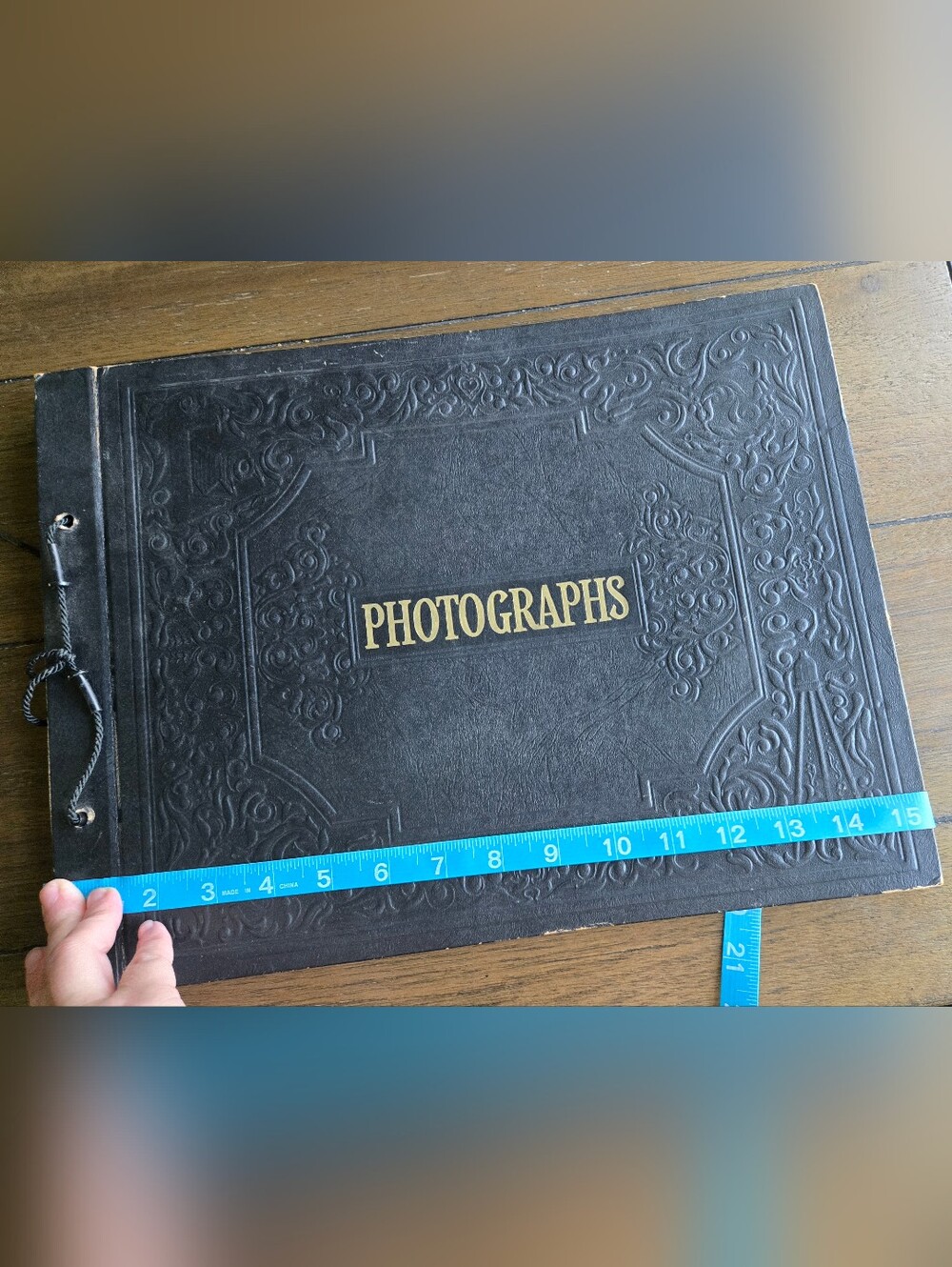 Vintage Scrapbook 1940s, Tie-bound, Cursive Writing, Photo Album Keepsake - Picture 3 of 12